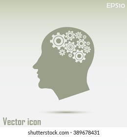 Vector illustration of a silhouette head