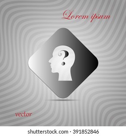 Vector illustration of a silhouette head
