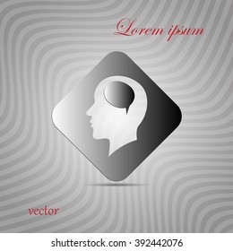 Vector illustration of a silhouette head