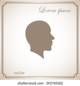 Vector illustration of a silhouette head