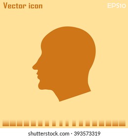 Vector illustration of a silhouette head