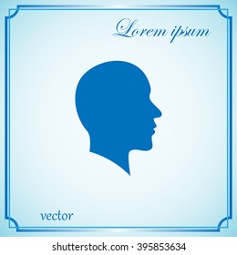Vector illustration of a silhouette head