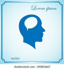 Vector illustration of a silhouette head