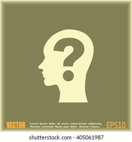 Vector illustration of a silhouette head