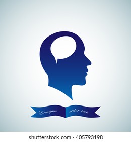 Vector illustration of a silhouette head