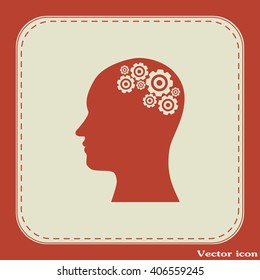Vector illustration of a silhouette head