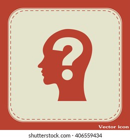 Vector illustration of a silhouette head