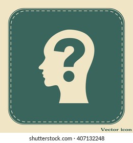Vector illustration of a silhouette head