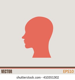 Vector illustration of a silhouette head