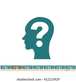 Vector illustration of a silhouette head