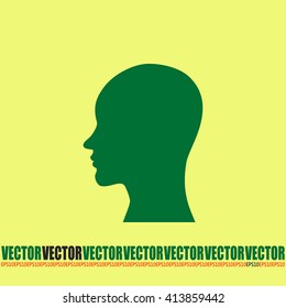 Vector illustration of a silhouette head