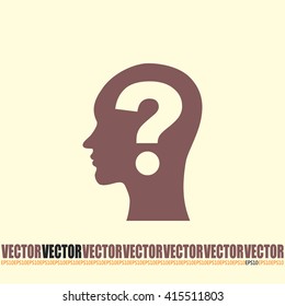 Vector illustration of a silhouette head