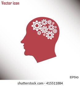 Vector illustration of a silhouette head
