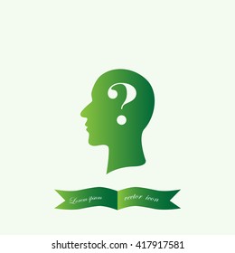 Vector illustration of a silhouette head