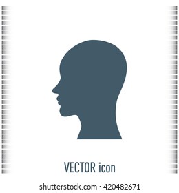 Vector illustration of a silhouette head
