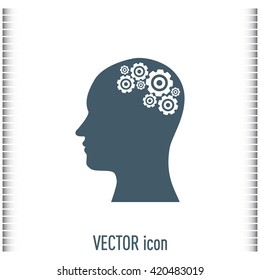 Vector illustration of a silhouette head