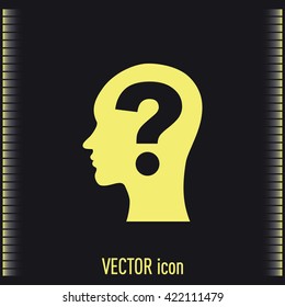 Vector illustration of a silhouette head