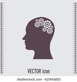 Vector illustration of a silhouette head