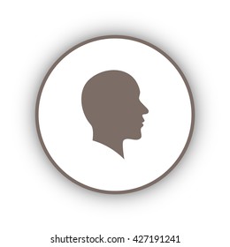 Vector illustration of a silhouette head