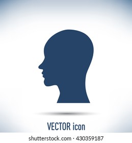 Vector illustration of a silhouette head