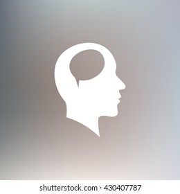 Vector illustration of a silhouette head