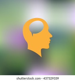Vector illustration of a silhouette head