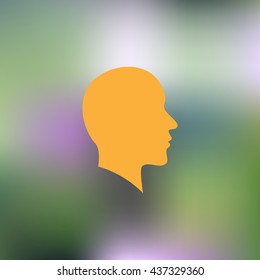 Vector illustration of a silhouette head