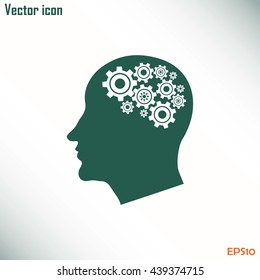 Vector illustration of a silhouette head