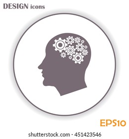 Vector illustration of a silhouette head
