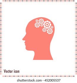 Vector illustration of a silhouette head