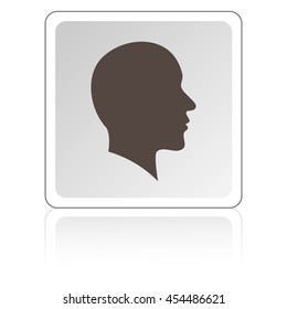 Vector illustration of a silhouette head