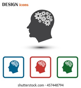 Vector illustration of a silhouette head