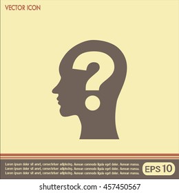 Vector illustration of a silhouette head