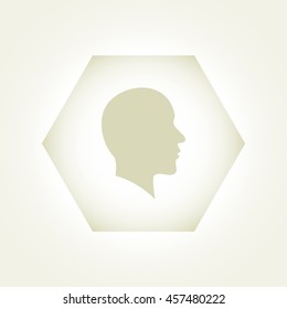 Vector illustration of a silhouette head