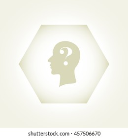 Vector illustration of a silhouette head
