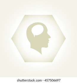 Vector illustration of a silhouette head
