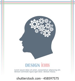 Vector illustration of a silhouette head