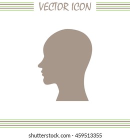 Vector illustration of a silhouette head