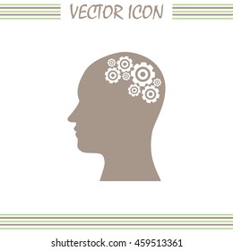 Vector illustration of a silhouette head