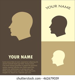 Vector illustration of a silhouette head
