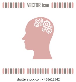 Vector illustration of a silhouette head