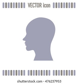 Vector illustration of a silhouette head