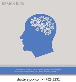 Vector illustration of a silhouette head