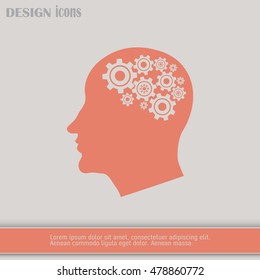 Vector illustration of a silhouette head