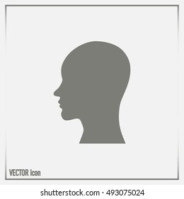 Vector illustration of a silhouette head