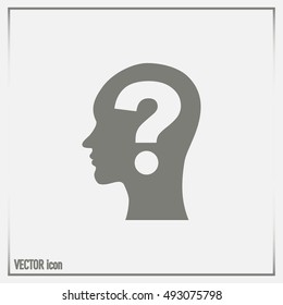 Vector illustration of a silhouette head