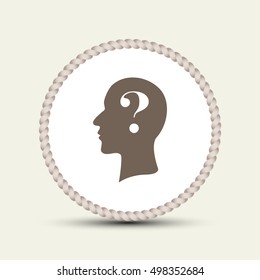 Vector illustration of a silhouette head