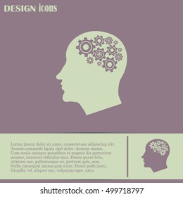 Vector illustration of a silhouette head