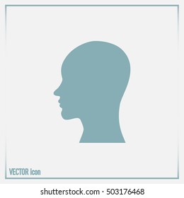 Vector illustration of a silhouette head