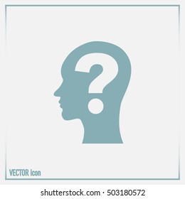 Vector illustration of a silhouette head
